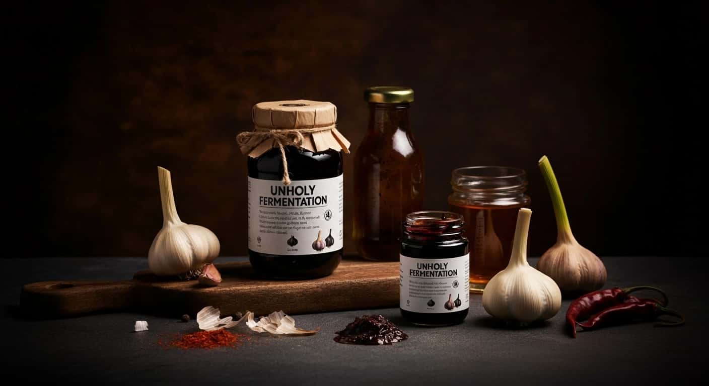 Unholy Fermentation The Savage Art of Black Garlic Hot Sauce