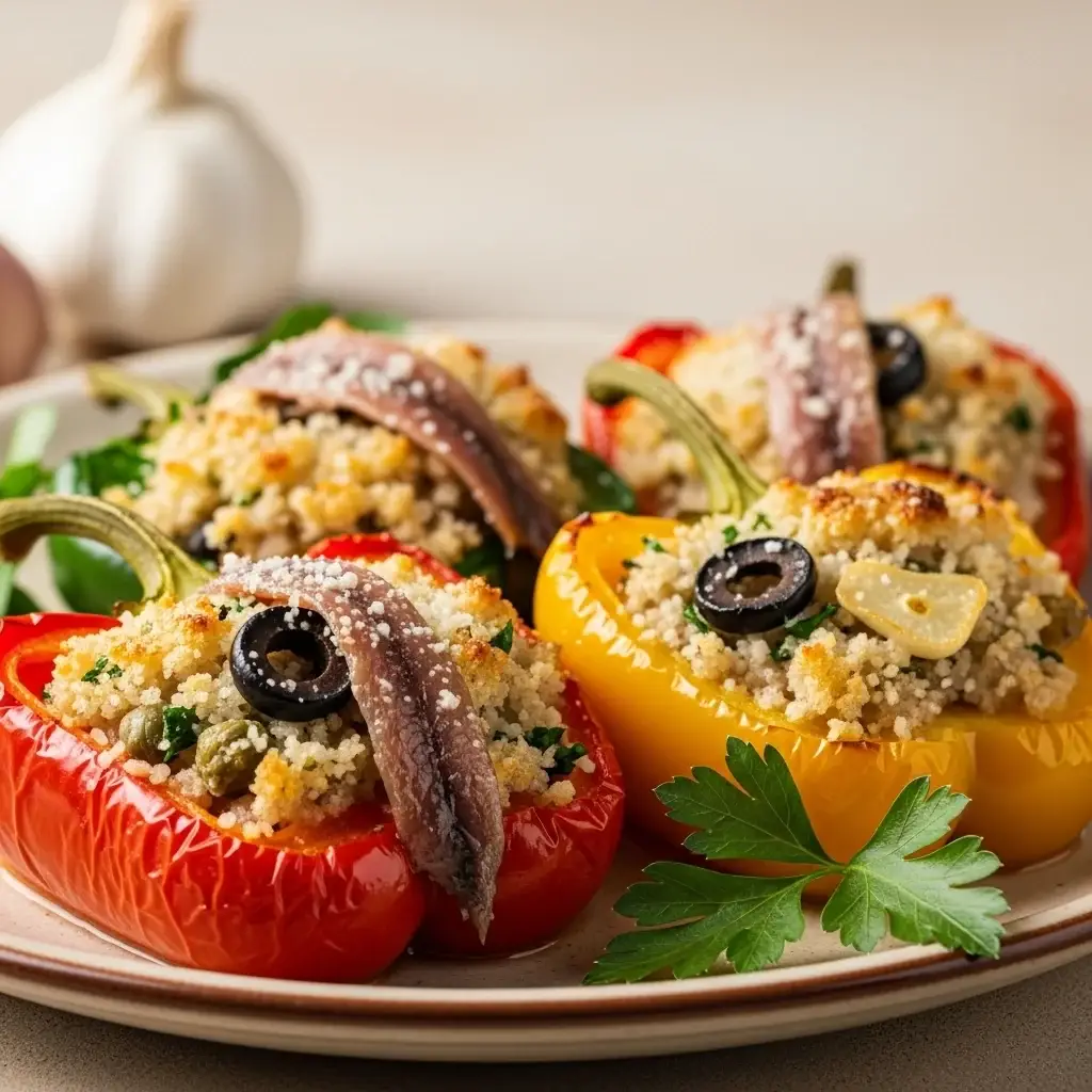 Desde Nápoles con amor: pimientos rellenos al ajo (Peperoni 'mbuttunati)