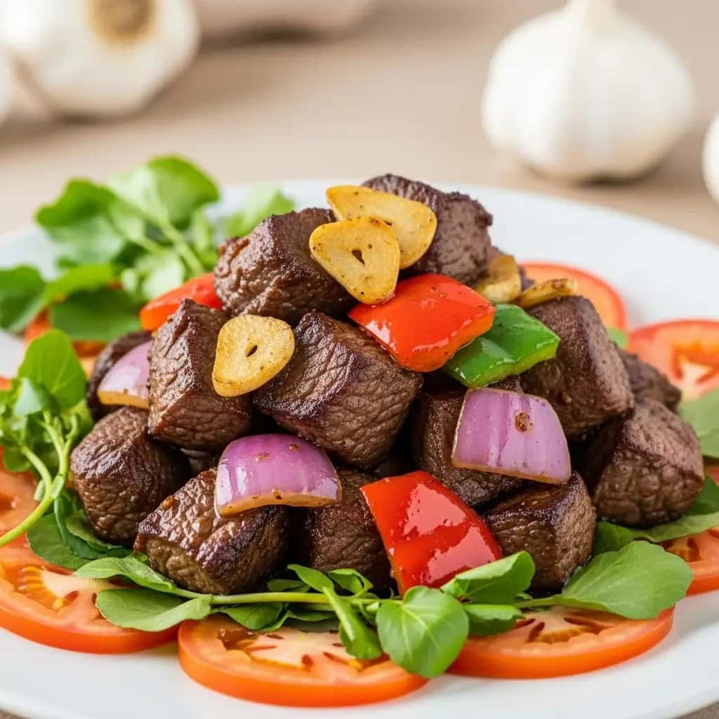 A Taste of Saigon: Sizzling "Shaking Beef" with Garlic (Bò Lúc Lắc)