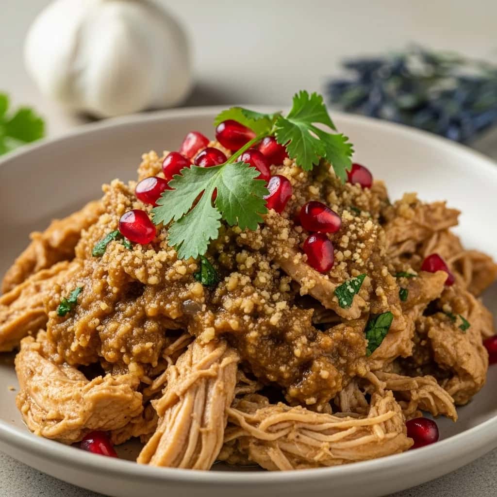 A Festive Classic: Georgia's Silky Chicken in Walnut-Garlic Sauce (Satsivi)
