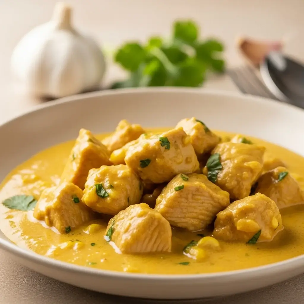 Una abundante muestra de la historia: pollo y crema cremosos del Perú Guiso de Maíz (Pepián de Choclo)