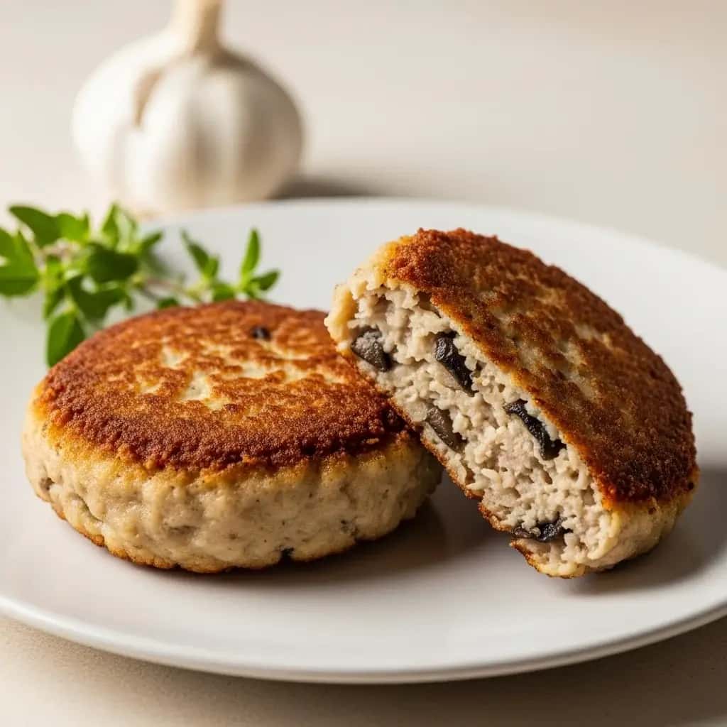 De los bosques de Eslovaquia: abundante ajo y ajo. Empanadas de champiñones (Hubové Fašírky)