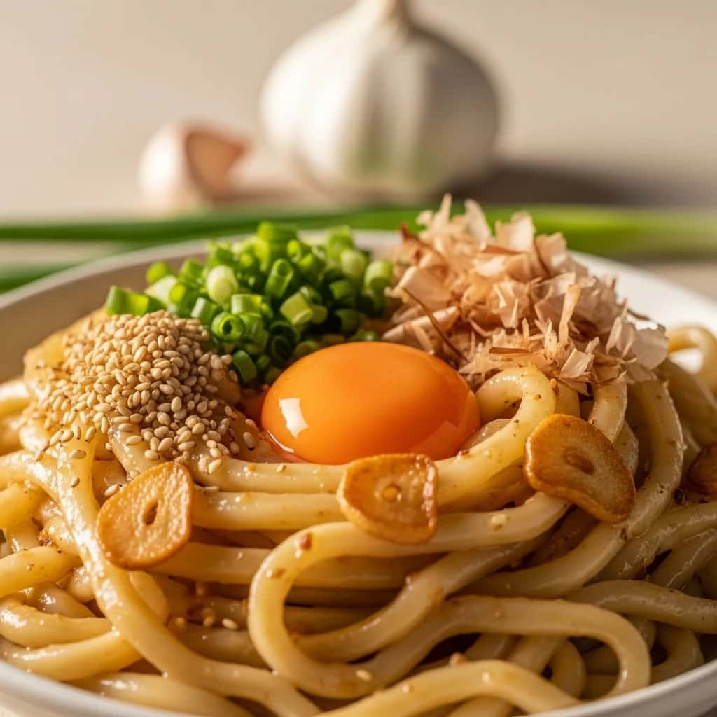 Noodle Nirvana: el plato rápido y rápido de Japón Udon cremoso de mantequilla de ajo