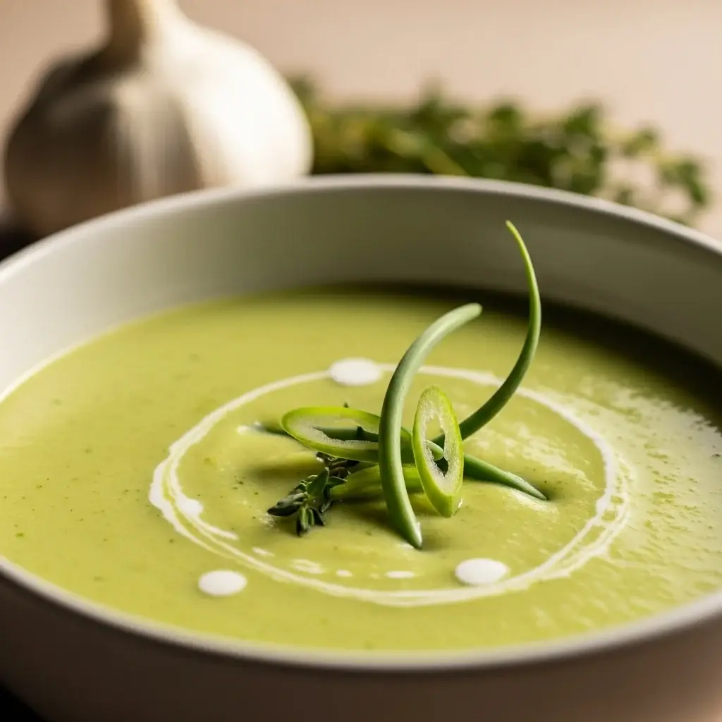 Desde los campos de Quebec: una experiencia vibrante y Sopa cremosa de ajo y escamas