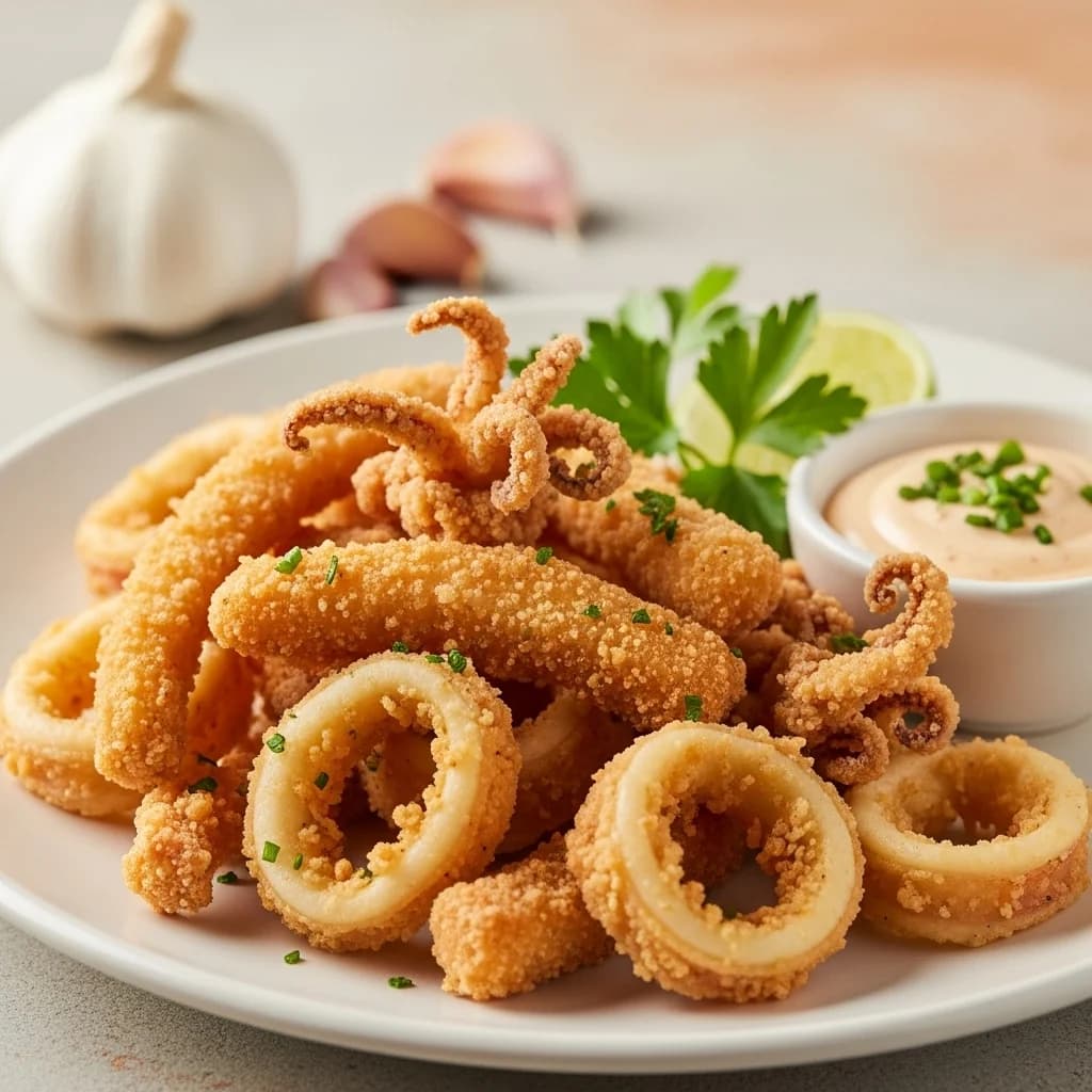 De la Costa Peruana: Calamares Fritos Crujientes con Patada de Ajo (Chicharrón de Pota)