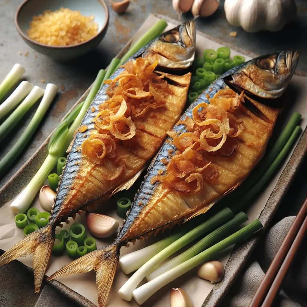 Caballa crujiente con ajo: una bomba umami japonesa