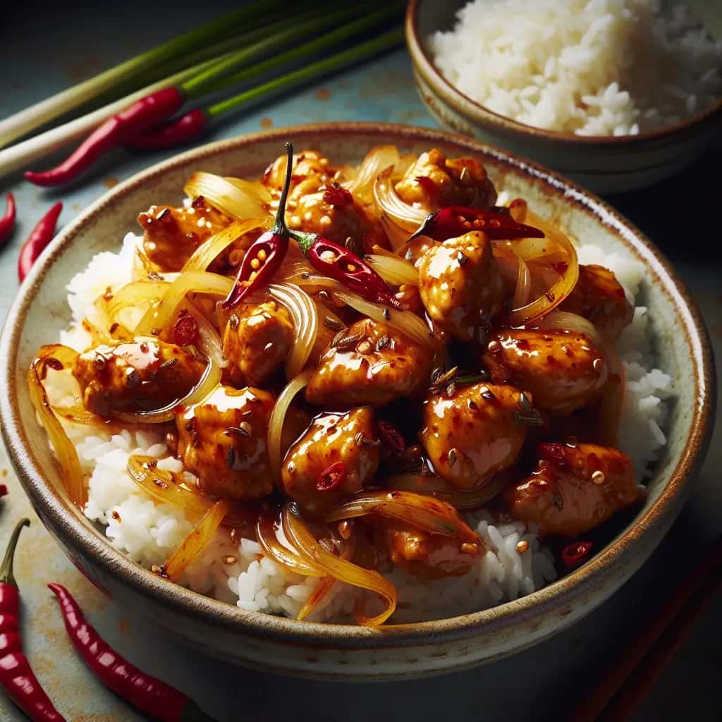 Salteado De Pollo Con Ajo Y Limoncillo Ardiente