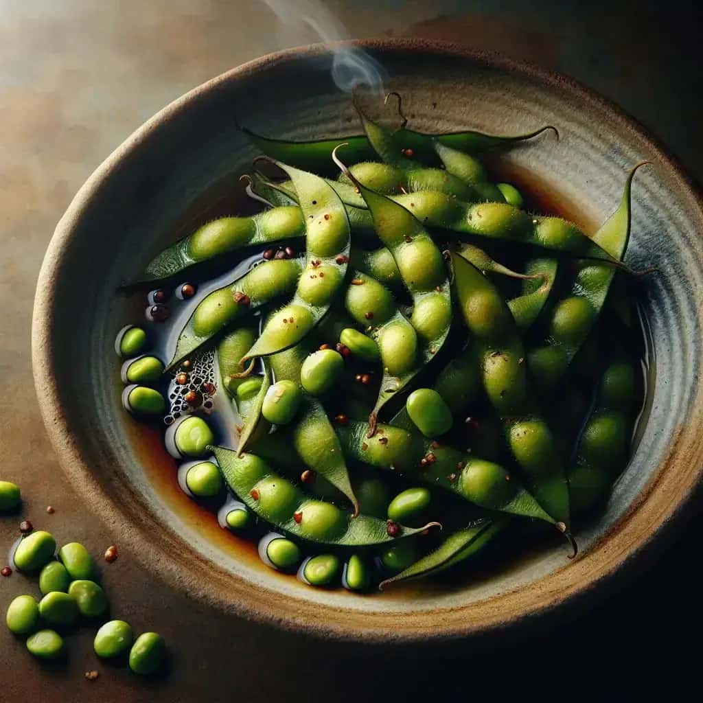 Edamame ardiente besado con ajo: un favorito japonés de Izakaya