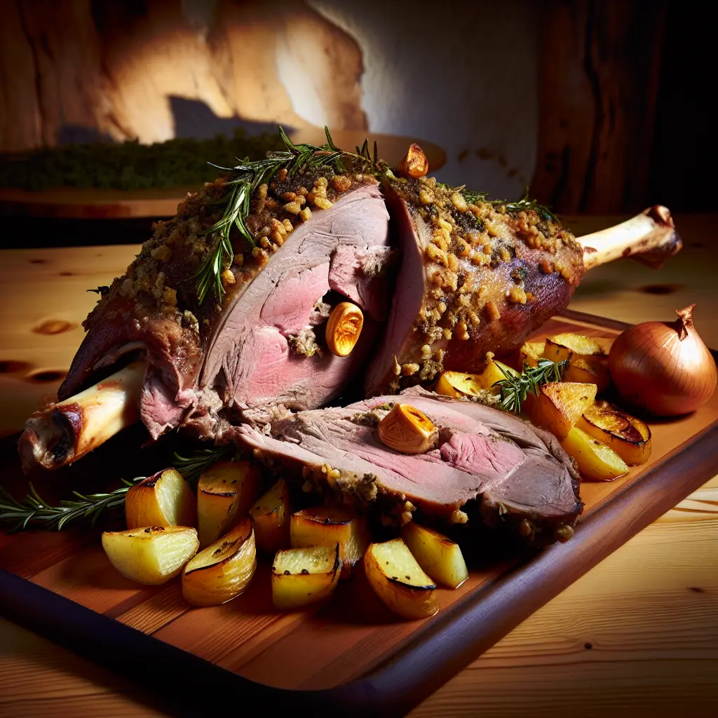 A Festive Feast: Slovakia's Hearty Roasted Lamb with Garlic (Jahňacie stehno na cesnaku)