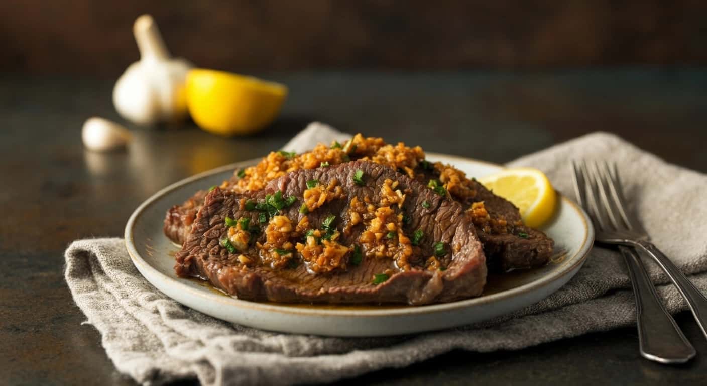 Un Clásico Filipino Sabroso Bistec de Res al Ajo Bistek Tagalog