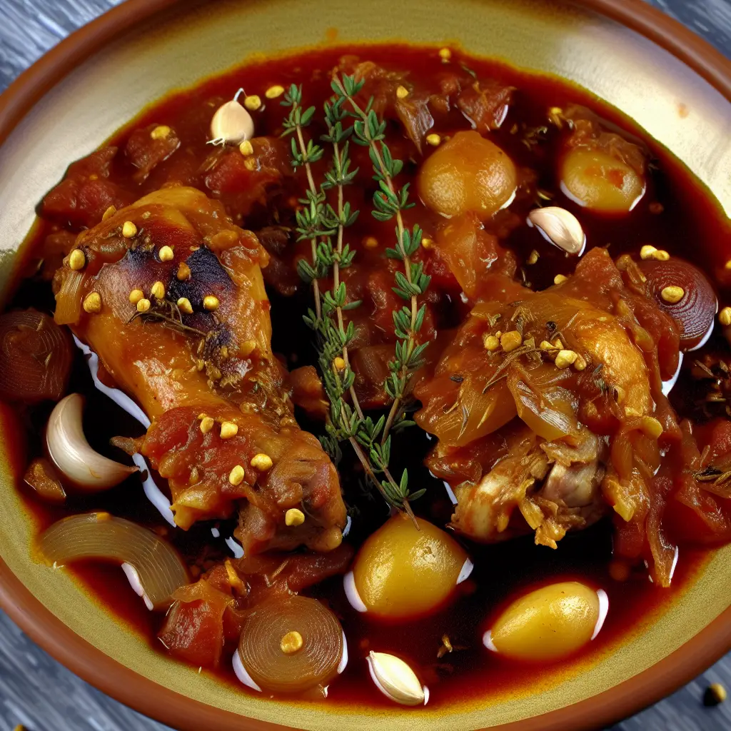 Un trésor maison : l'ail et l'ail mauriciens Ragoût de poulet au thym (Daube de Poulet)