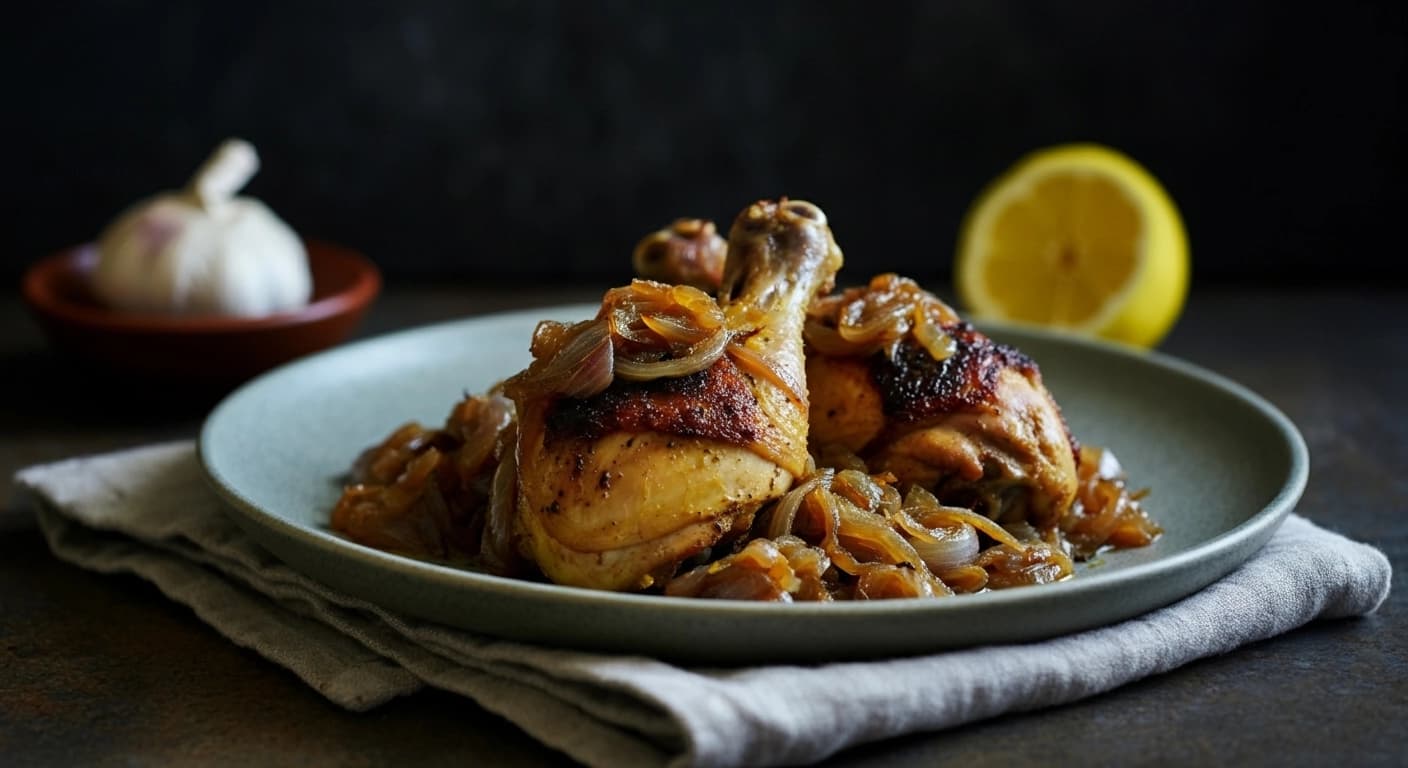 Ein Geschmack von Senegal: Klassisches Hähnchen-Yassa mit Zwiebeln und Knoblauch