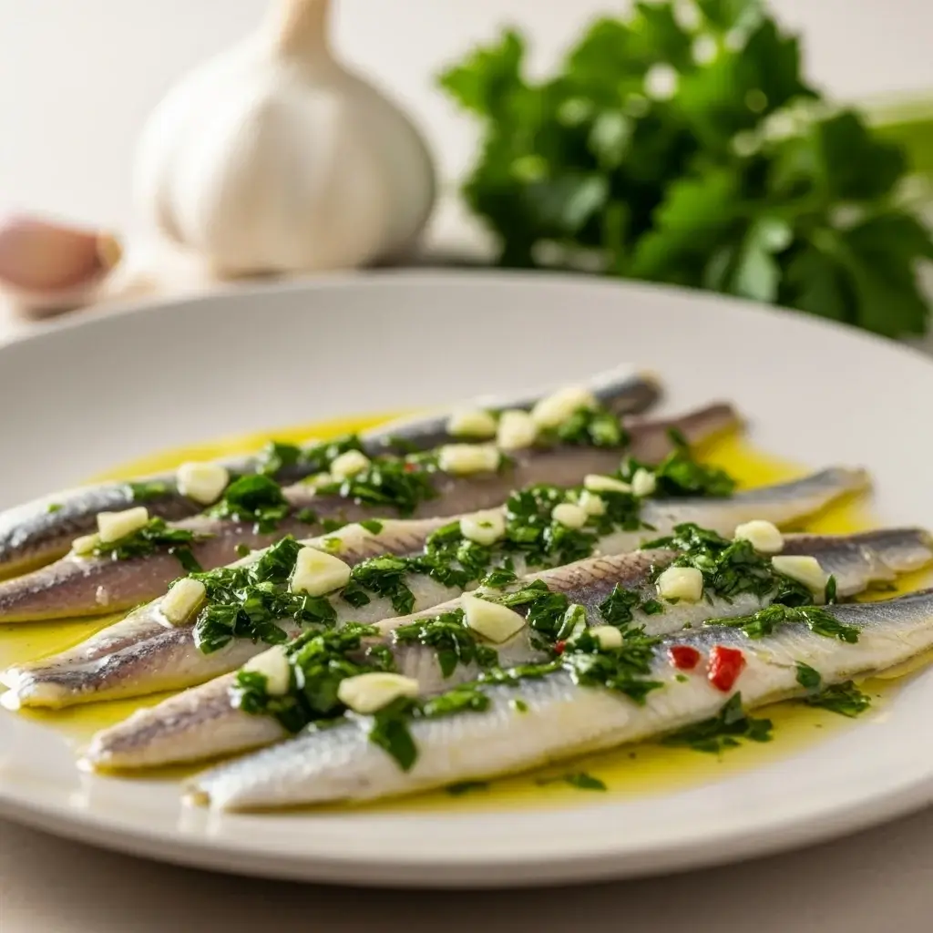 El poderoso ponche del Piamonte: anchoas en salsa de ajo verde (Acciughe al Verde)