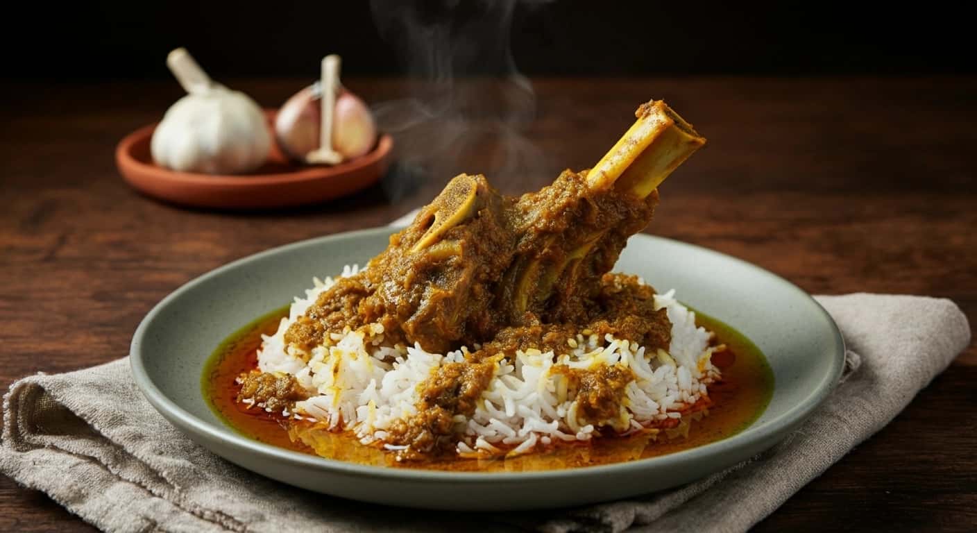 Un Festín de Eid: Curry Pakistaní de Cordero al Ajo (Lahsuni Gosht)