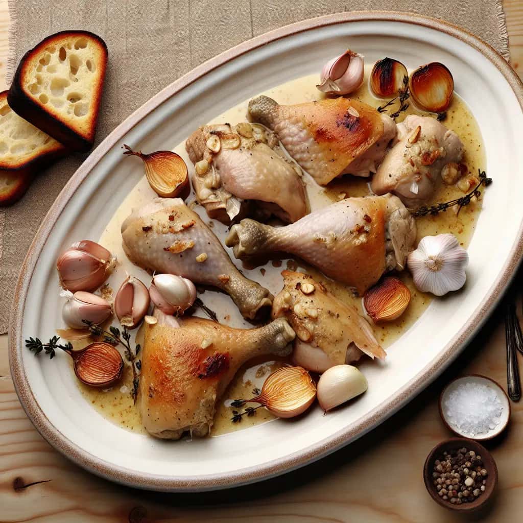 Revelación aromática: pollo italiano con ajo de 40 dientes