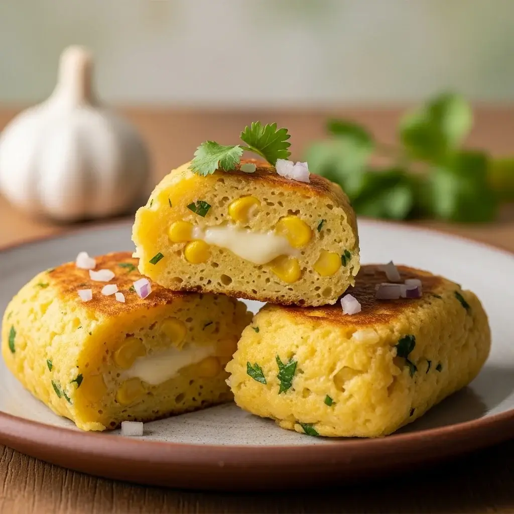 Aus dem Herzen der Anden: Herzhafter peruanischer Mais & Knoblauchkuchen (Humitas Saladas)