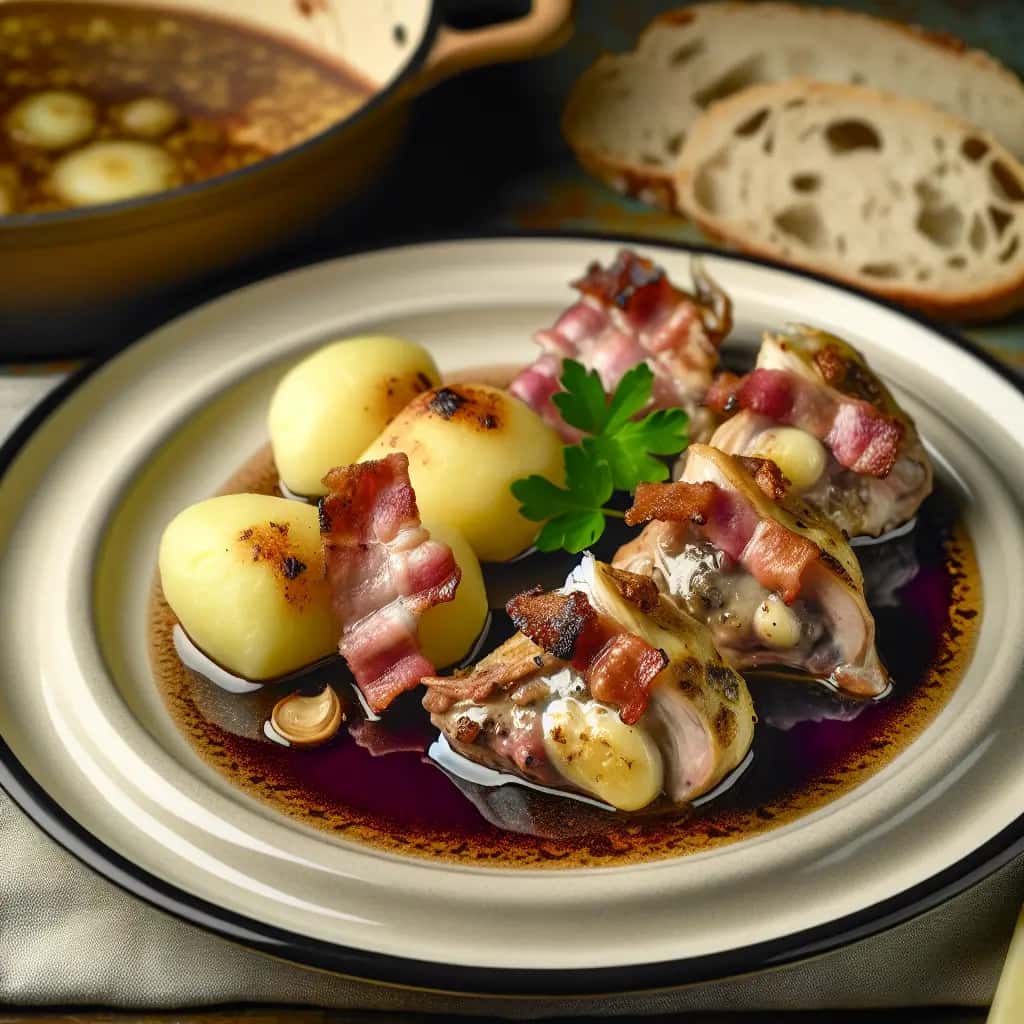 From the Slovak Forest: Roasted Rabbit Larded with Garlic & Bacon (Špikovaný králik)