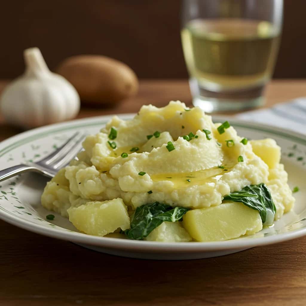 Comidas en Emerald Isle: un abundante colcannon de ajo