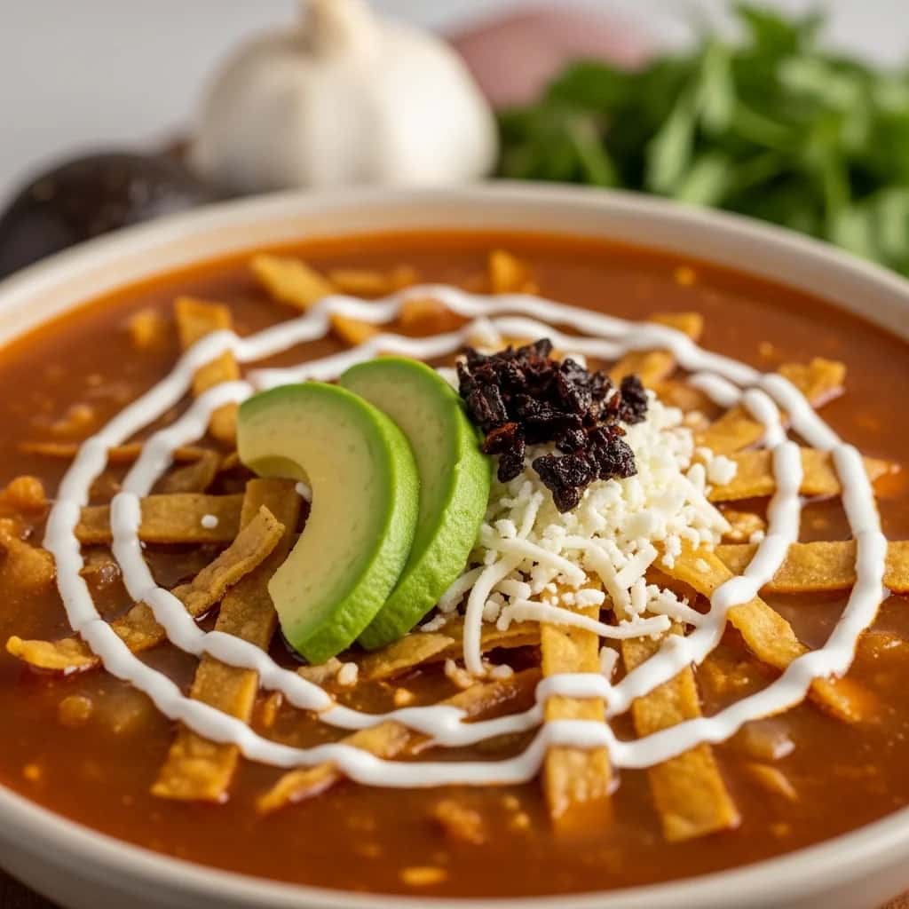 Un clásico reconfortante: la conmovedora sopa de tortilla de México (Sopa Azteca)