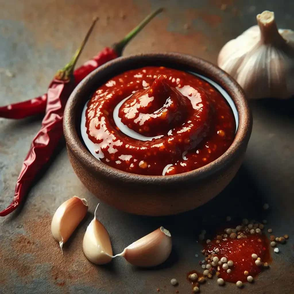 Chutney indio picante de ajo (Lahsun ki Chutney)