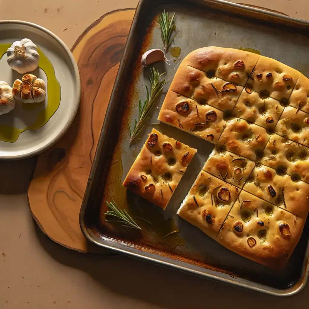Roasted Garlic & Rosemary Focaccia: A Garlicky Hug from Italy