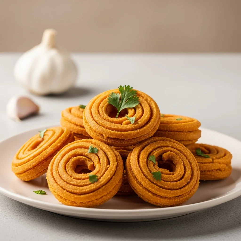 A South Indian Crunch: Fiery Garlic Murukku (Poondu Murukku)