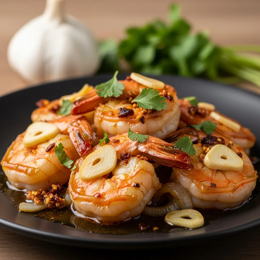 Coastal Mexico’s Golden Treasure: Sizzling Mojo de Ajo Shrimp