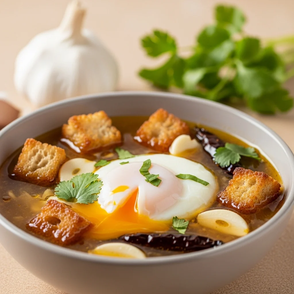 Mexico’s Humble Hero: Hearty Garlic & Pasilla Chile Soup (Sopa de Ajo)