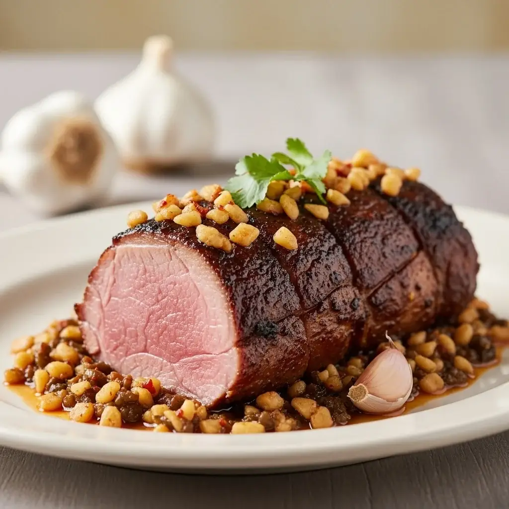 A Mexican Centerpiece: Garlic-Studded Roast Pork Loin (Lomo Mechado al Ajo)