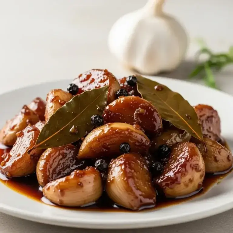 From the Philippines: Tender Braised Garlic Cloves (Adobong Bawang)