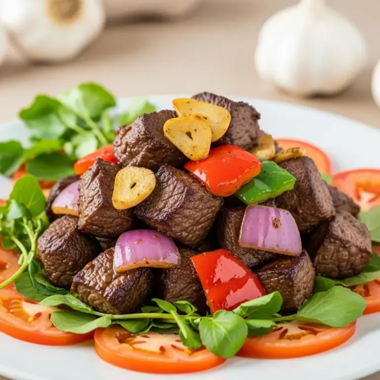 A Taste of Saigon: Sizzling “Shaking Beef” with Garlic (Bò Lúc Lắc)