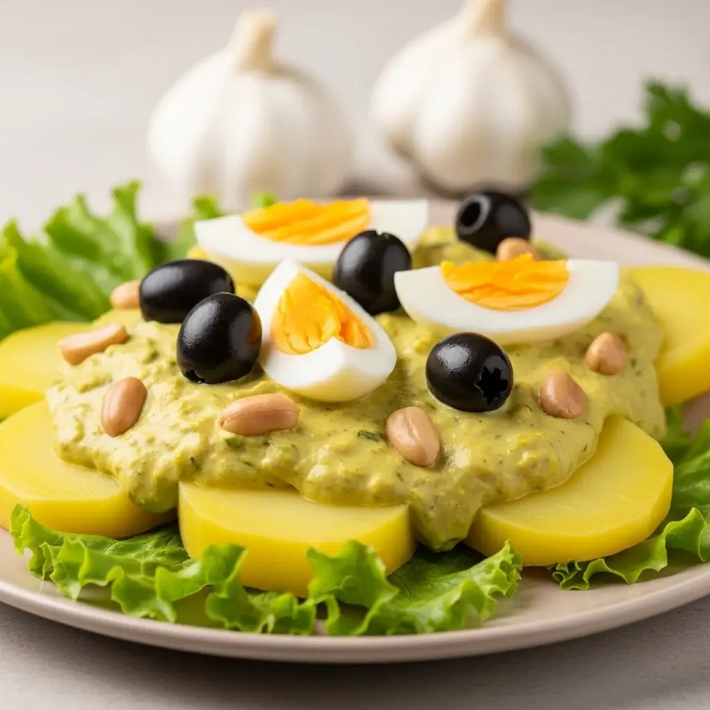 From the White City: A Creamy Peruvian Potato & Garlic Delight (Ocopa Arequipeña)