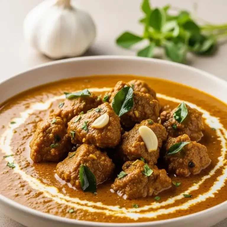 From the Heart of India: Aromatic Garlicky Fenugreek Lamb Curry (Lahsuni Methi Gosht)