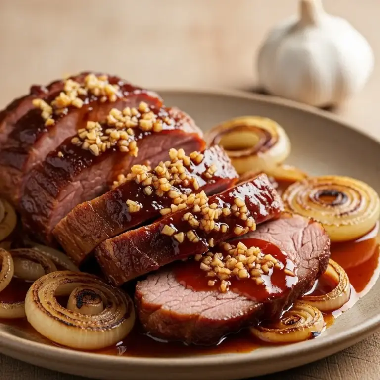 A Hearty Slovak Classic: One-Pan Garlic Pork Neck (Krkovička na Cesnaku)