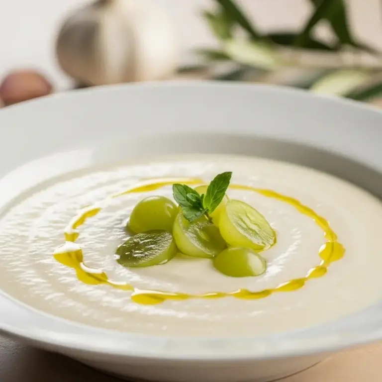From Andalusia’s Sun: A Refreshing White Garlic & Almond Soup (Ajoblanco)