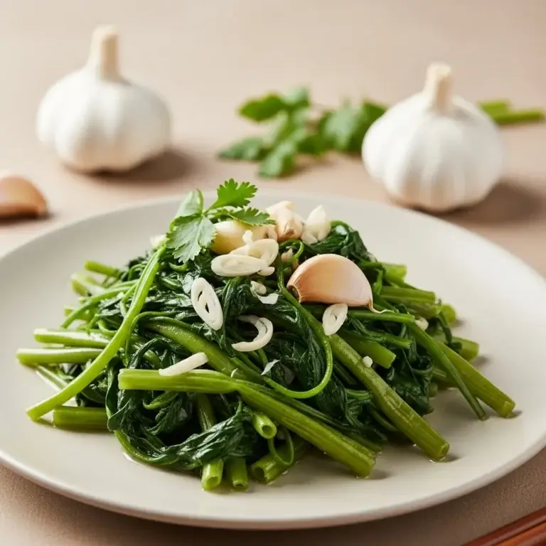 Vietnam’s Essential Green: The Perfect Stir-Fried Garlic Water Spinach (Rau Muống Xào Tỏi)
