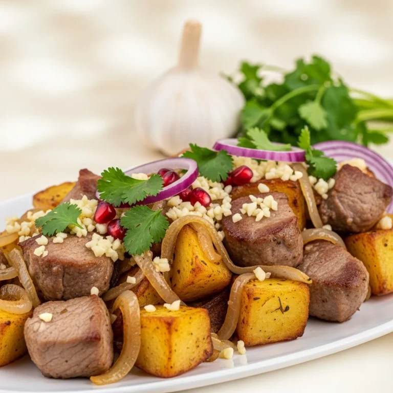 A Georgian Family Feast: Sizzling Pork & Potato with Garlic (Ojakuri)