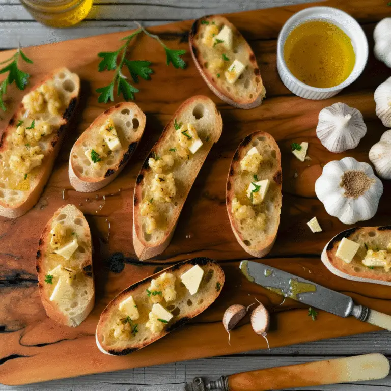 Taleggio & Roasted Garlic Crostini — Aglio al Forno Delight