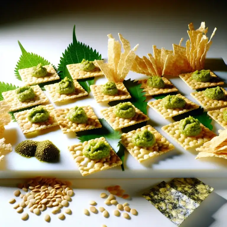 Shiso & Garlic Arare — Crispy Shiso‑Garlic Rice Cracker Bites