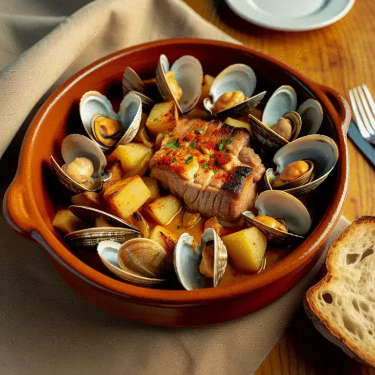 Alentejo Pork and Clams: A Garlicky Portuguese Delight