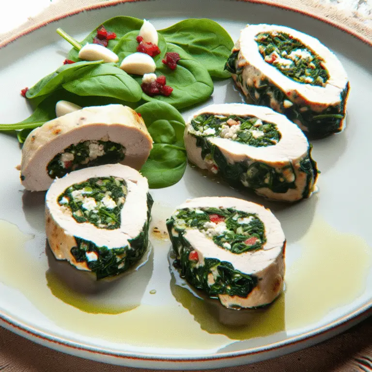 Andean Roll-Up: A Delicious Garlic & Spinach Stuffed Chicken