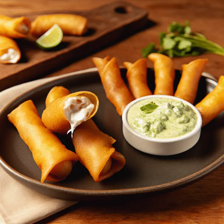Crispy Cheese Tequeños with a Garlicky Avocado Dip